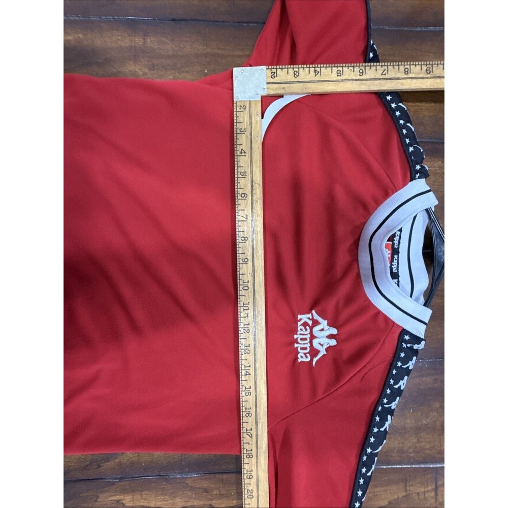 Kappa Sweatshirt Womens Small Red Velour Tapered Sleeves - Picture 4 of 8